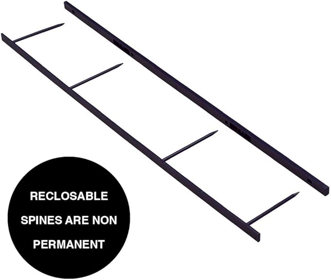 GBC VeloBind Binding Spines, 4 Pin Spines, 200 Sheet Capacity, Black, 25/Pack, 4 Packs/Case, 1 Case (9741630CS)