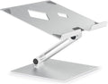 Durable Folding Adjustable Laptop & Tablet Holder - Non Slip Silver Aluminum Laptop Mount for 10" - 17" Laptops - Portable Laptop Stand Folds for Easy Storage
