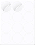 Methdic 2.5" Diameter High Visibility Printable Round Labels，Matte White，360 Customizable Blank Stickers