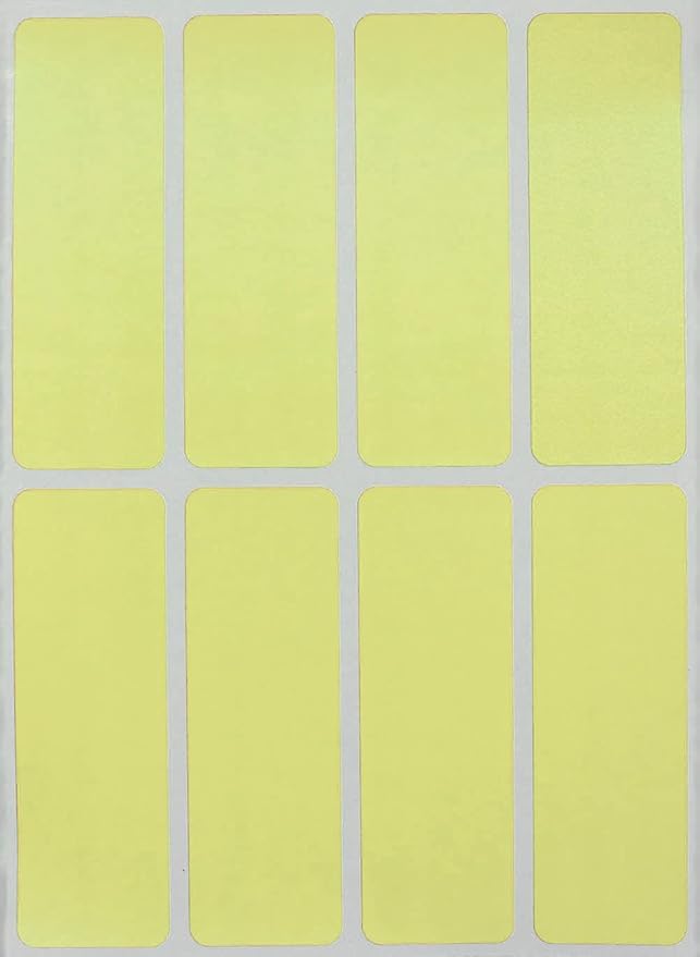 Royal Green Rectangular Sticker Color Coded Write on Labels for Organizing, Moving, & Mailing, 3x1 inch Stickers Writable Labels & Tags for Home, Office, and School Projects, 400-Pack (Pastel Yellow)