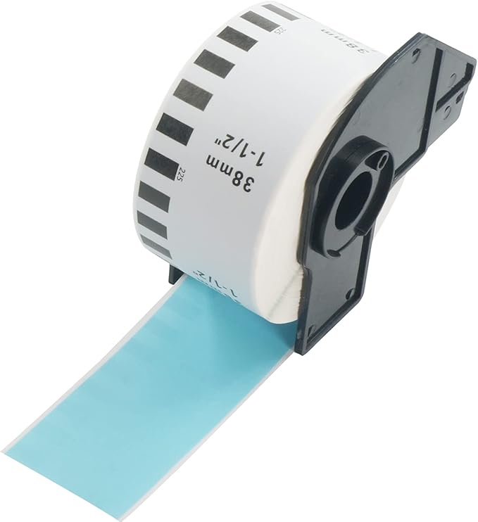 BETCKEY - Continuous Labels Replacement for Brother DK-2225 (1.4 in x 100 ft), Compatible with Brother QL Label Printers [1 Rolls/Continuous Labels, Light Blue]