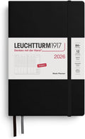 LEUCHTTURM1917 - Week Planner 2026, Hardcover, Paperback (B6+), Black (Jan 1 - Dec 31, 2026)