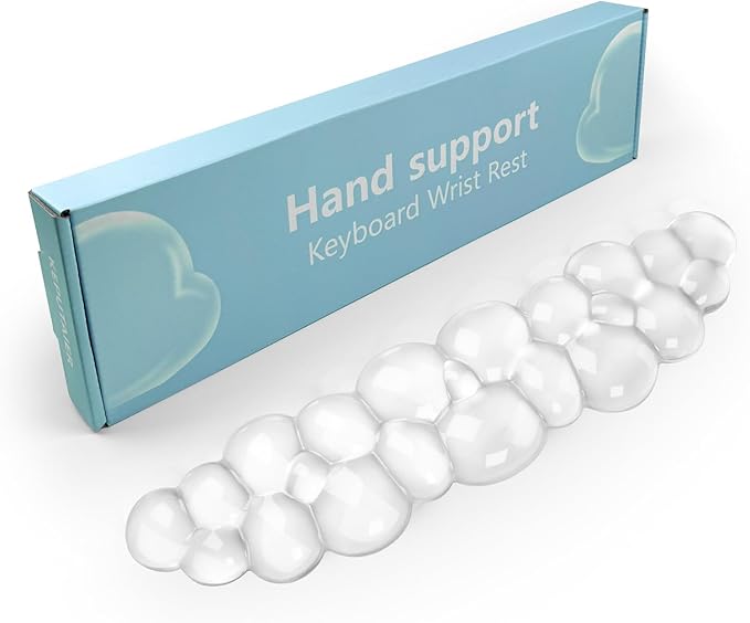 Gel Cloud Keyboard Wrist Rest, Cute Wrist Support and Arm Support Keyboard Rest for Keyboard Typing Pain Relief，Suitable for Office/Computer/Laptop/Gaming（Keyboard Wrist Rest White ）