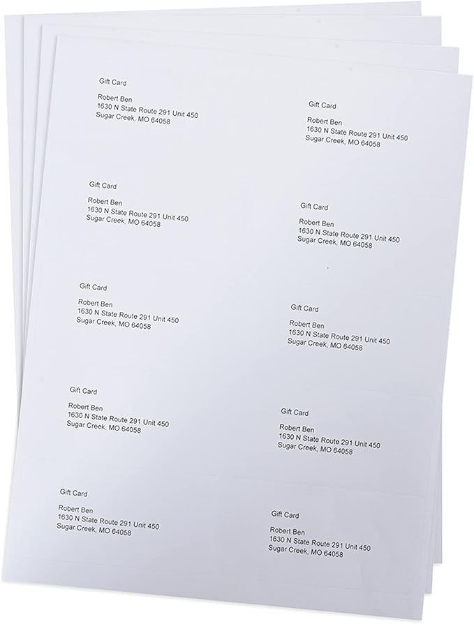 InpourPack 4000 Sheets 10 Up Labels, 2" x 4" for Laser/Inkjet Printer, Mailing Labels, Self Adhesive Customizable
