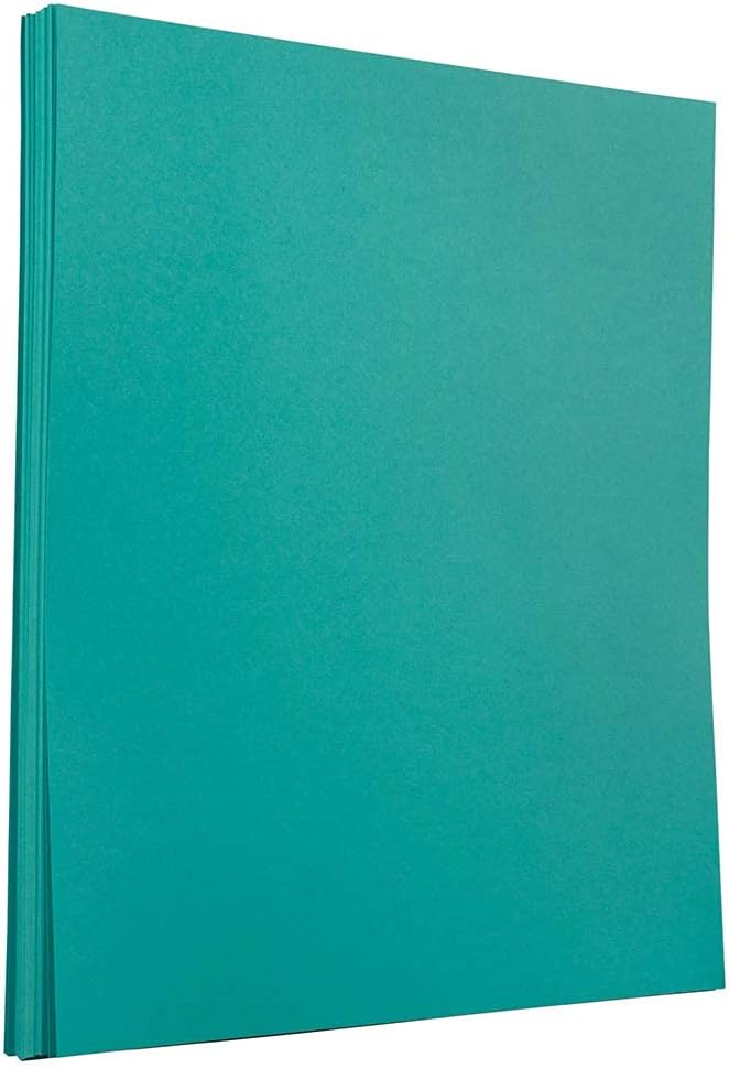 JAM PAPER Colored 24lb Paper - 90 gsm - 8.5 x 11 - Sea Blue Recycled - 100 Sheets/Pack