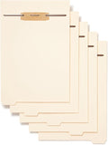 Smead Stackable Folder Divider with Fastener, Bottom 1/5-Cut Tab, Letter Size, Manila, 25 per Box (35600)