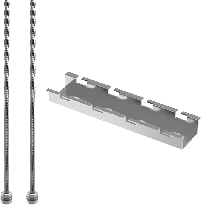 Kable Kontrol Stainless Steel Ceiling Hanger Kits – 6” Width - Wire Mesh Tray Cable Management Rack Cords Organizer Cable Basket, NEC Approved for Network, Fiber Optic, Cabling Accessory