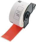 BETCKEY - Large Address Labels Replacement for Brother DK-1208 (1.4 in x 3.5 in), Compatible with Brother QL Label Printers [1 Rolls/400 Labels, Red]