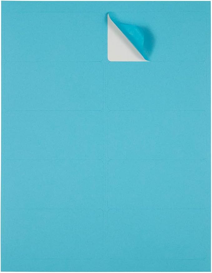 JAM PAPER Shipping Address Labels - Standard Mailing - 2 x 4 - Blue - 120/Pack