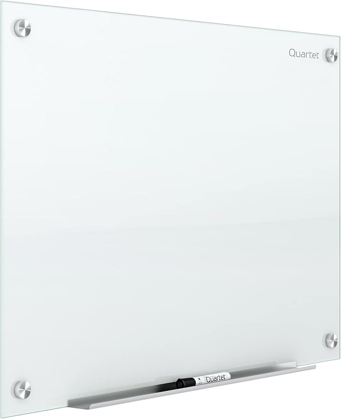Quartet Dry Erase Board, Magnetic Whiteboard 96"W x 48"H, Glass Board for Wall, Infinity, White (G9648NMW)