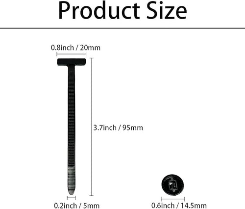 100PCS Heavy‑Duty Self‑Locking Nylon Cable Tie Clips – UV‑Resistant Multifunctional Push Rivet Fasteners for Automotive Fender, Trunk, Engine Cover & Interior Trim (100)