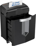 Bonsaii 12 Sheet Micro Cut Paper Shredder | 60-Minute Continuous Run Time | Home Office Heavy Duty Shredder for CD, Credit Card, Mails, Staple, Clip, Jam-Proof System | 4.2 Gal Pullout Bin