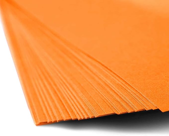 JAM PAPER Colored 24lb Paper - 90 gsm - 8.5 x 11 - Ultra Orange - 50 Sheets/Pack