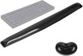 Gel Keyboard & Mouse Wrist Rest Set - Keyboard Wrist Rest Pad & Mouse Support for Office Gaming Pad Computer Laptop Ergonomic Comfortable Pain Relief- Pad Set (Black Pad Set)