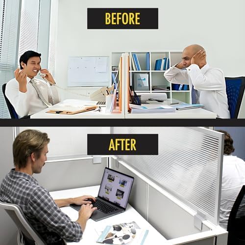 OBEX Screen Extender Polycarbonate Desk Privacy Panel & Divider for Office Cubicle, 24" x 72", Translucent