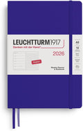 LEUCHTTURM1917 - Weekly Planner & Notebook 2026, Hardcover, Medium (A5), Dotted, Ink (Jan 1 - Dec 31, 2026)