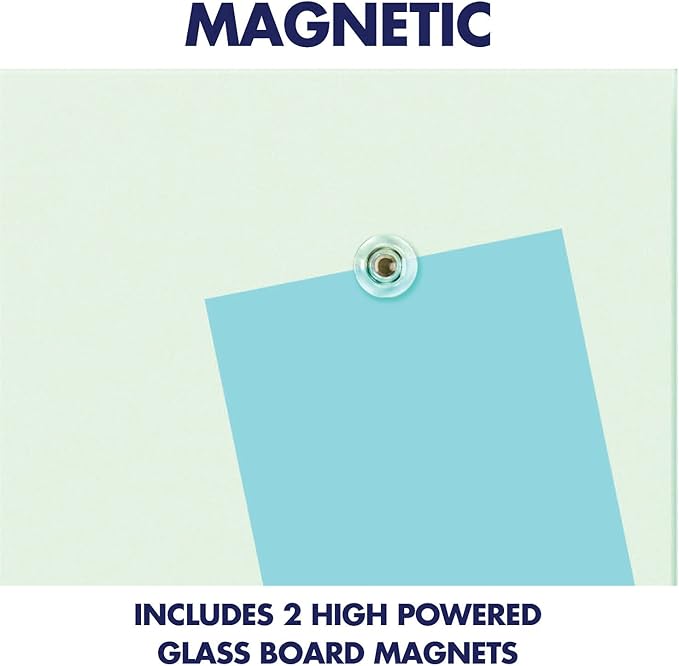Quartet Glass Whiteboard, Magnetic Dry Erase White Board, 74" x 42", Wide Format with Invisible Mount, Black Aluminum Frame, Evoque (G7442BA)
