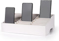 24-Grid Wooden Cell Phone Holder Desktop Organizer Storage Box for Classroom Office (White 24-Grid)