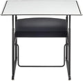 Safco AlphaBetter Adjustable-Height Desk for Active Learning for Students in Grades 3 to 12 with Swinging Pendulum Footrest, Fidget Bar, Dry Erase Desktop