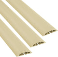 D-Line 6ft Floor Cord Covers 3-Pack (18ft Total Coverage), Cable Protector Case Pack, CC-3/3PK, Protect Cords and Prevent Trip Hazards, Beige (Pack of 3)