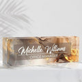 Desk Name Plate Personalized Name Plate for Desk, Office Desk Decor, 3D Style Personalized Plaque Name Plates for Desks Custom Appreciation Gifts for Boss Lady Employee Coworkers (Golden Rock)