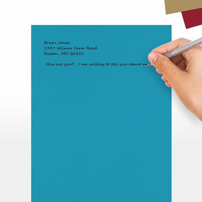 LUXPaper 8.5" x 11" Paper | Letter Size | Bright Blue | 60lb. Text | 500 Qty
