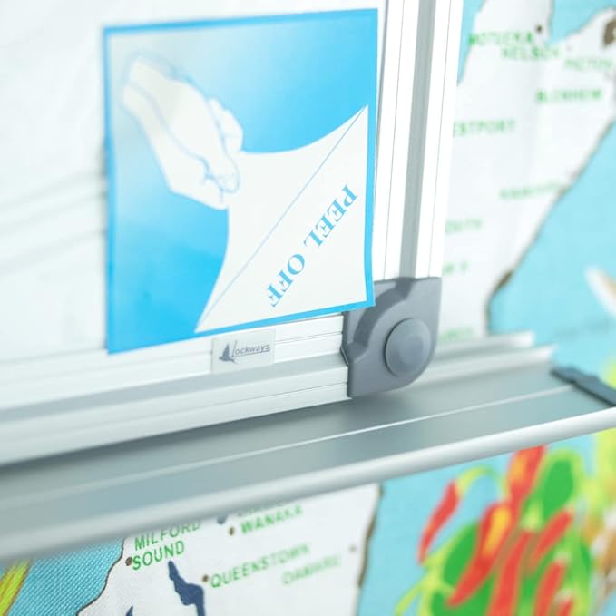 Lockways Large Magnetic 60" x 40" Dry Erase Board, Foldable Wall Mounted Whiteboard| White Board with Pen Tray for Business,Team,Home Office,Home Education