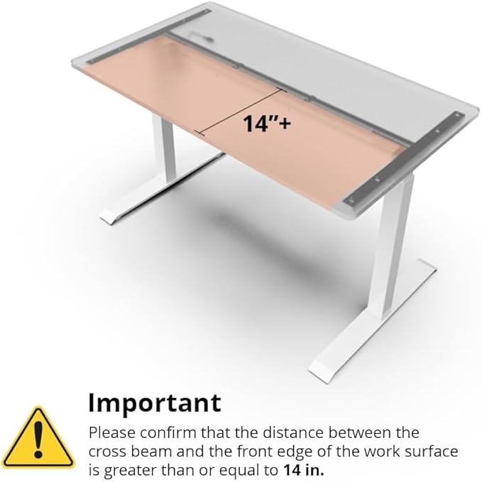 Stand Up Desk Store Add-On Office Sliding Under-Desk Drawer Storage Organizer for Standing Desks | Requires 14" of Front to Back Clearance Beneath Desks and Tables (White)
