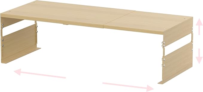 Adjustable Metal Bedside Shelf – Stackable Shelf for Bedroom, Living Room, Office, Space-Saving Storage Organizer, Easy Assembly，Sleek Matches Any Decor(1PACK/Burlywood)