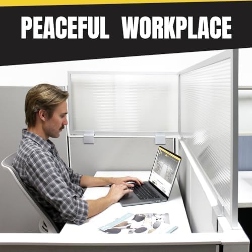 OBEX Screen Extender Polycarbonate Desk Privacy Panel & Divider for Office Cubicle, 12" x 42", Translucent