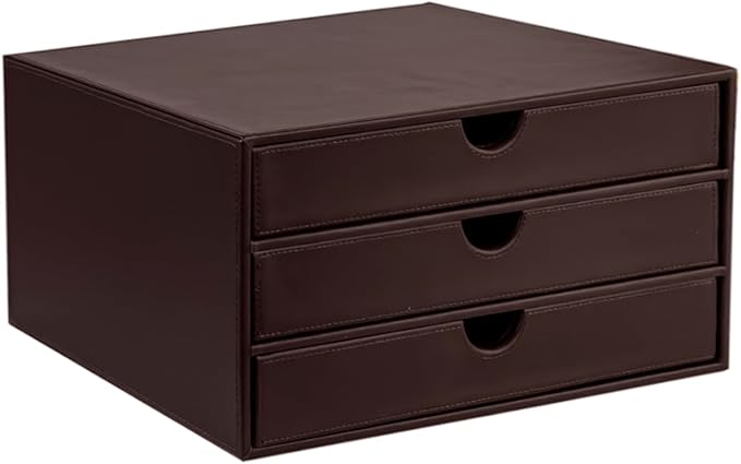UnionBasic Document Organizer, 3-Drawer File Cabinet Document Storage Box, Office Desktop Filing Organizer, Port Royale