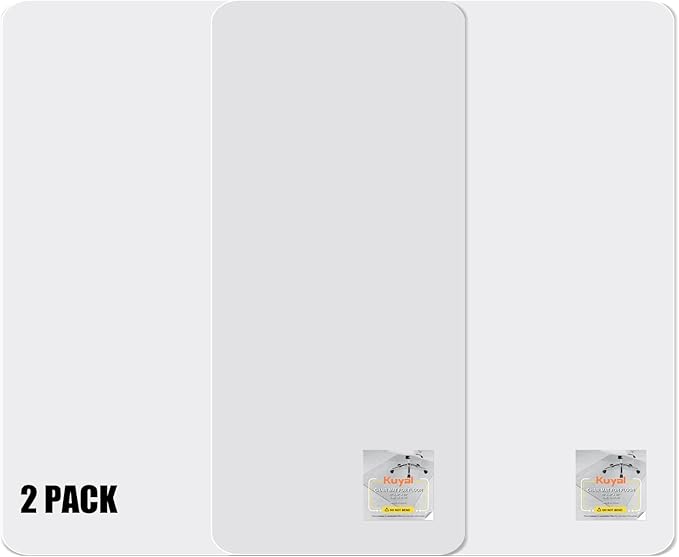 Kuyal 2 Pack 1/5" Thick Office Chair Mat, 40" x48" Heavy Duty Hard Computer Chair Mat, Under Desk Protector Carpeted Floors Mats, Easy Chair Movement, Can be Used on Carpet or Hard Floor, Ship Flat