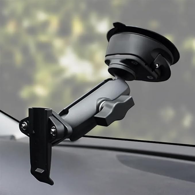 Strg 1'' Ball Mount with Aluminum Alloy Diamond Plate, Universal Electronic Device Mounting Ball Base with AMPS Holes Compatible with RAM 1" B Size Ball Double Socket Arms from Arkon, iBolt, Tackform