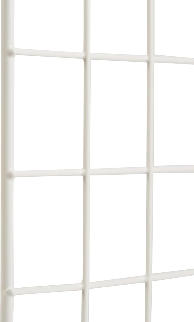 Amazon Basics 6 Cube Wire Grid Stackable Storage Shelves, 12.6 x 26 x 38 inches, White