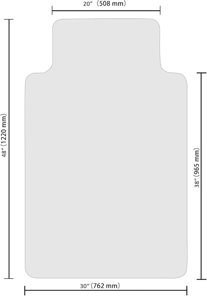 Office Chair Mat for Hardwood Floor, 48”x 30” Vinyl Desk Chair Mat Clear Floor Protector Mat for Rolling Chair Office & Home, Easy Glide and Flat Without Curling