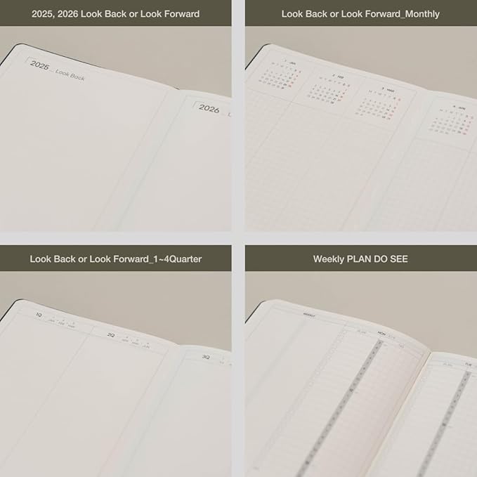 [ORODA] 2026 PDS (PLAN DO SEE) Diary, Weekly and Monthly Planner for Organization and Planning, 10 Minutes Time Block, Italian PU Hard Cover, 5.8” x 8.2”