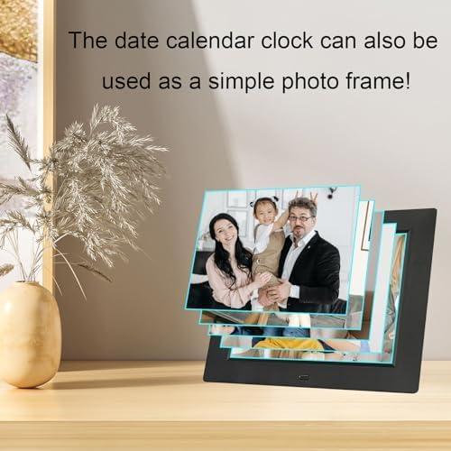 Digital Day Calendar Clock 5 Alarm Clock & 3 Medicine Reminders Extra Large 8 Inch Non-Abbreviated Day Date Month Dementia Senior Clocks for Eldarly Memory Loss Vision Impaired Clock