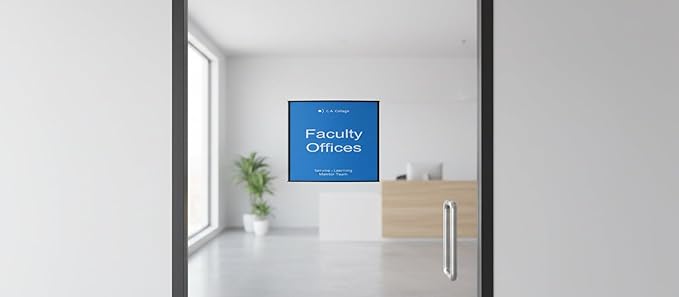 Altavista Signs Office Sign Holder for Wall or Door Mount - 8 in x 8 in