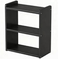 Desktop Storage Rack, Wooden Printer Stand with Compact Under Desk Shelf for Home Office Organization(Black,17.7 * 11.8 * 23.6in)