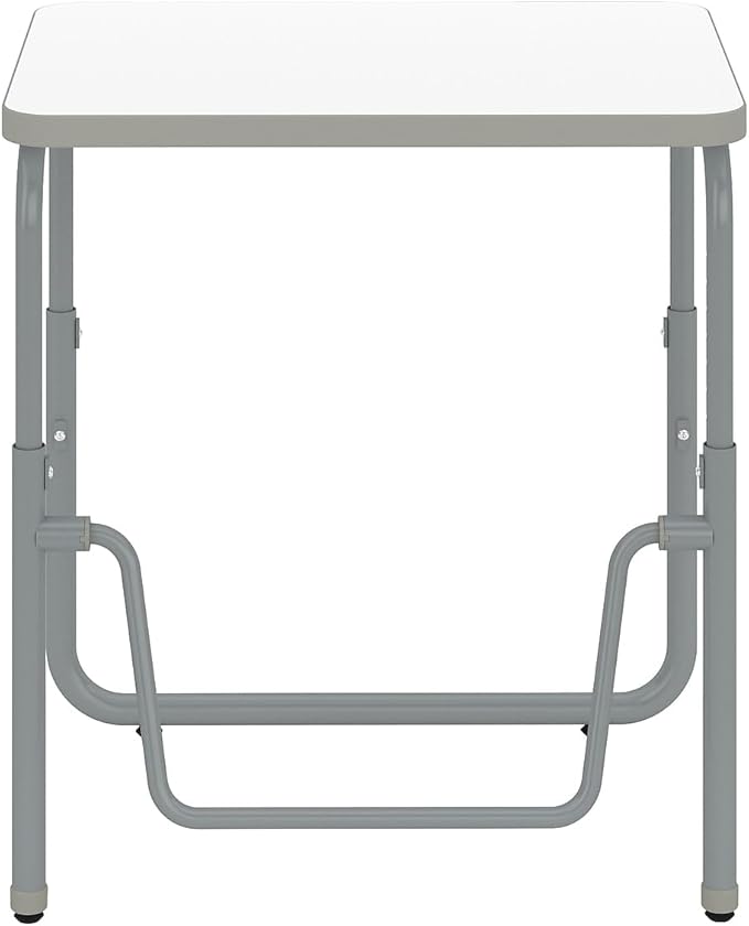 Safco Products AlphaBetter 2.0 Height – Adjustable Student Desk with Swinging Footrest Bar, Sit to Stand, 22"-30", Dry Erase