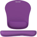 TECKNET Keyboard Wrist Rest and Mouse Pad with Wrist Support, Memory Foam Set for Computer/Laptop/Mac, Lightweight for Easy Typing & Pain Relief Ergonomic Mousepad (Purple)