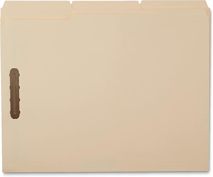 Amazon Basics Manila File Folders with Fasteners for Organized Filing, Letter Size, Beige, 50-Pack
