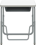 Safco Products AlphaBetter 2.0 Height Adjustable Student Desk with Swinging Footrest Bar and Book Box, Sit to Stand, 22"-30" with Dry Erase Classroom and Home School Desk