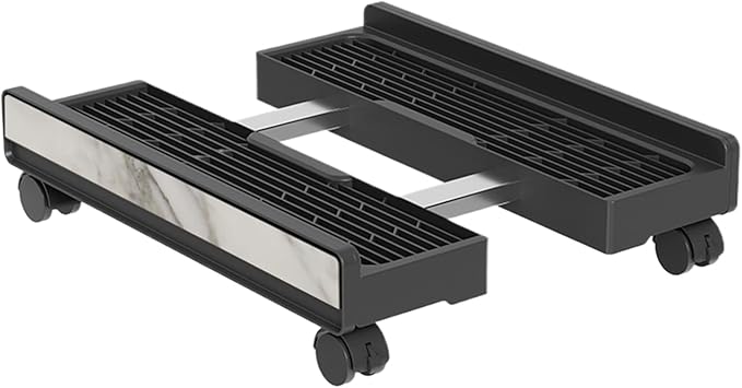 PC Case Stand - Adjustable Portable Shelf | Adjustable Computer Tower Stand with Brake Wheels, Portable Under-Desk Shelf for Laptops, Printers, Monitors, Game Setups, Office, and Floor Storage