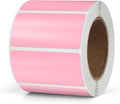 Meitaat Pink Rectangle Stickers 2 x 1 Inch Color Coding Labels Vinyl Roll Self-Adhesive Waterproof Removable 500 PCS