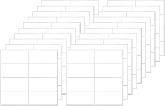 FINDAT Rectangle Label Stickers 1.57×0.75 Inch Vinyl Removable White Sticker Waterproof Writable File Folder Moving Labels for Boxes Home Office Labeling 160 PCS