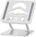 Laptop Stand Adjustable Laptop Holder for Desk, Foldable Laptop Riser Portable Computer Stand Compatible with MacBook, Lenovo, HP and All Laptops up to 15.6 inches Silver