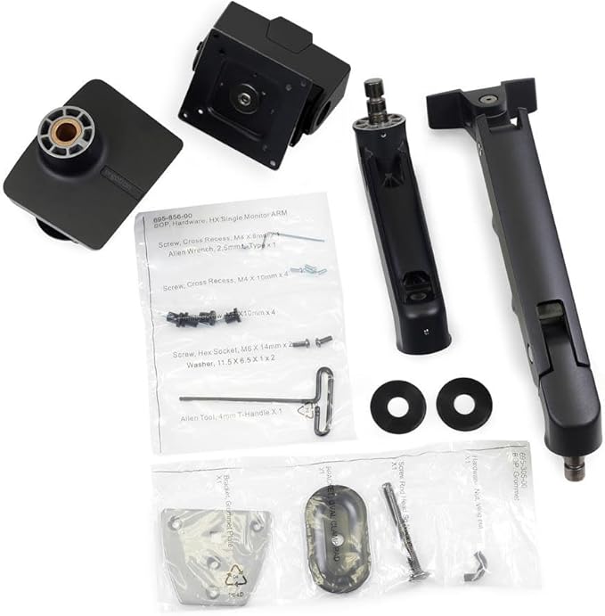 Ergotron - HX VHD Premium Heavy Duty Gaming Monitor Arm, Single Monitor Desk Mount – for 1000R Curved Ultrawide Monitors Up to 57 Inches, 9-14 Inches Depth, VESA 75x75mm or 100x100mm – Matte Black