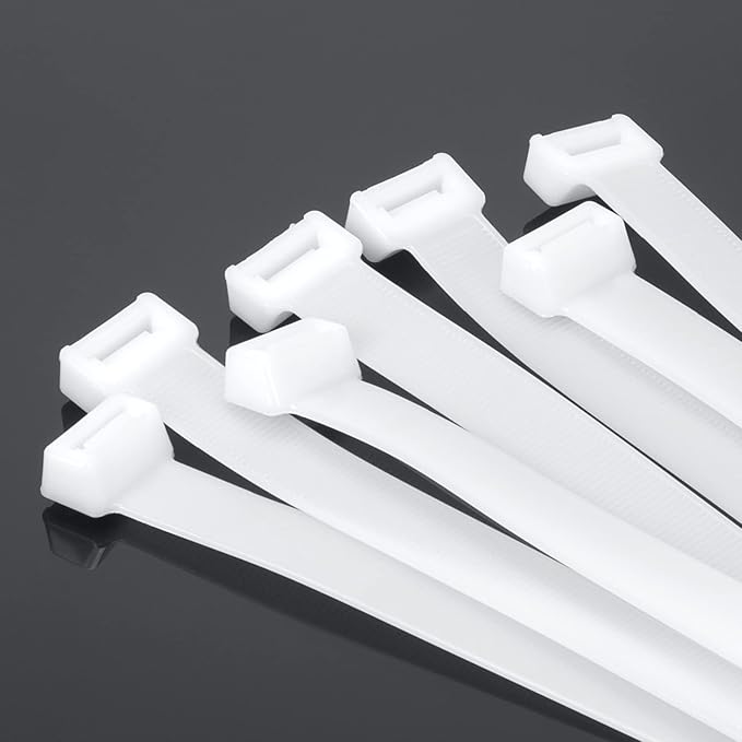 32 inch White Cable Zip Ties Heavy Duty 15 PCS, 440 LBS Ultra Exclusive Strong Big Plastic Wire Ties, Large Cable Ties Extra Long Tie Wraps, Indoor and Outdoor Use