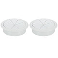 uxcell 2 Pcs Desk Grommet, 3.15 inch 80mm Desk Cable Hole Cover Wire Hole Insert for Home Office Table Cabinet Cord Organizer, Gray
